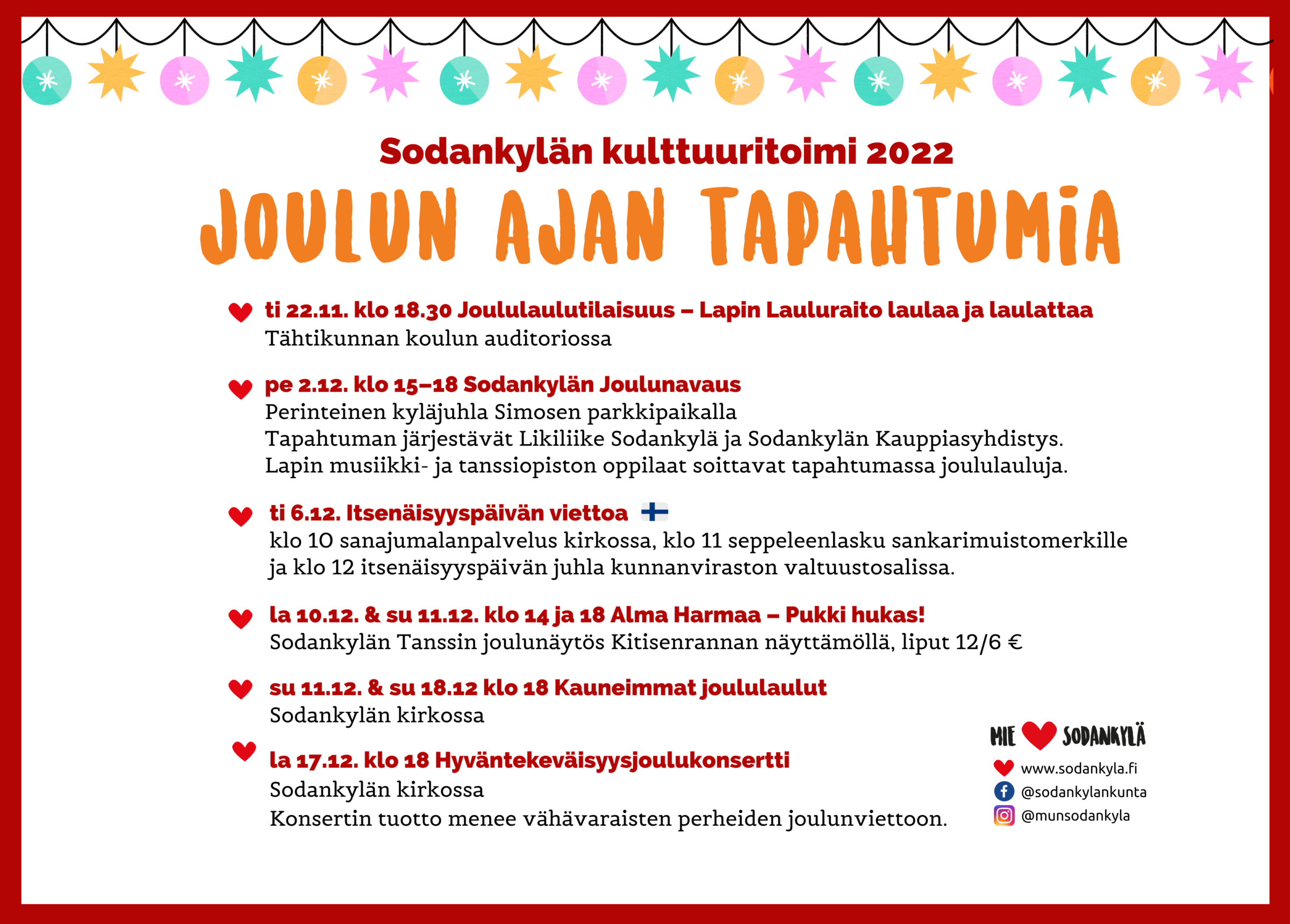 Joulun ajan tapahtumia 2022 juliste paivitetty 1811