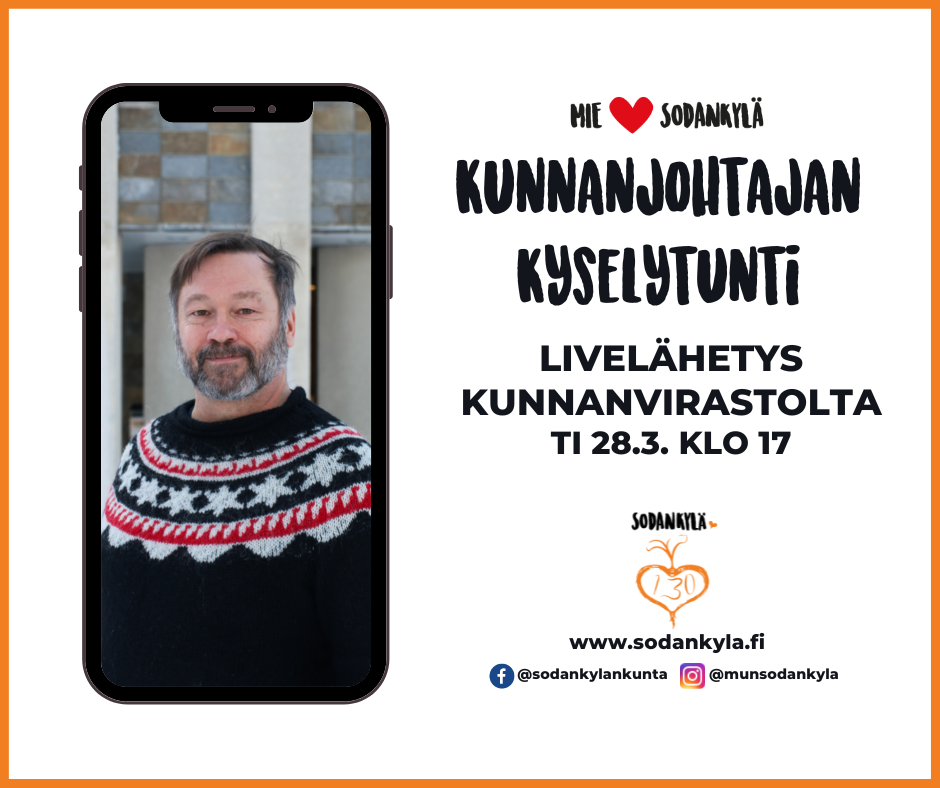 Kunnanjohtajan kyselytunti FB postaus uusi Kunnanjohtajan kyselytunti -juliste FB-postauskokoa