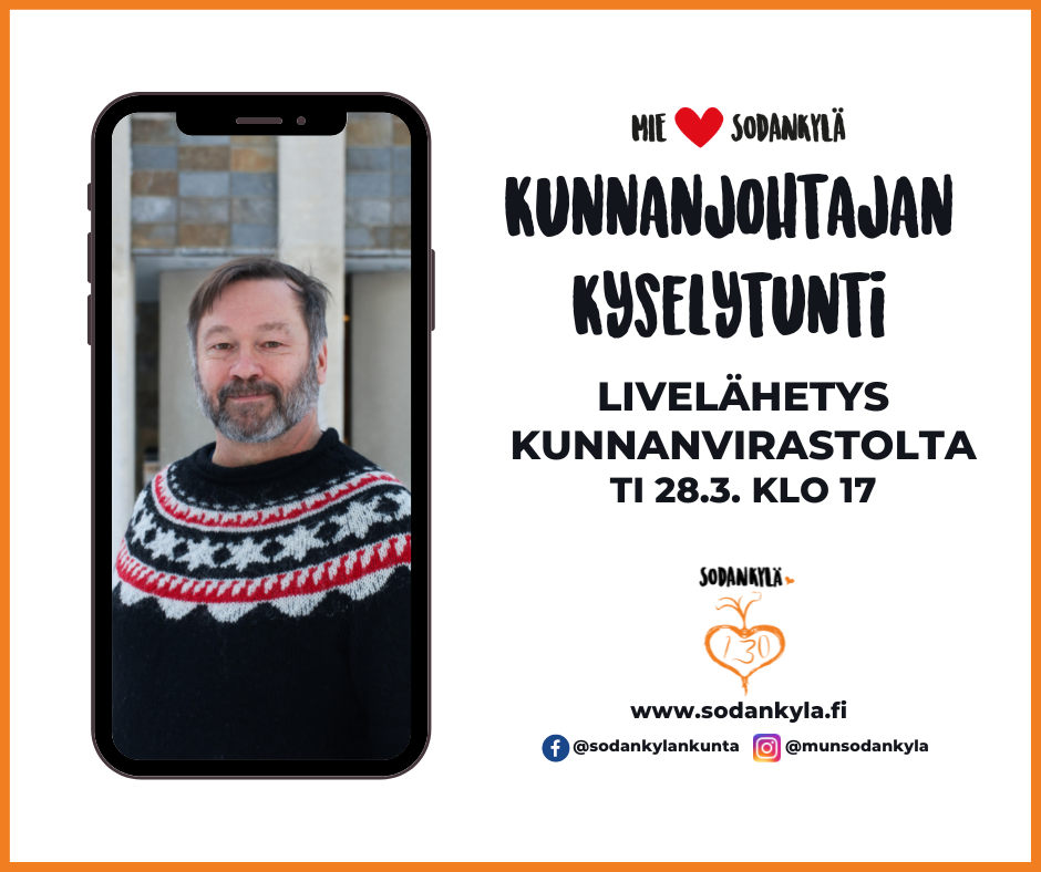 Kunnanjohtajan kyselytunti -juliste FB-postauskokoa