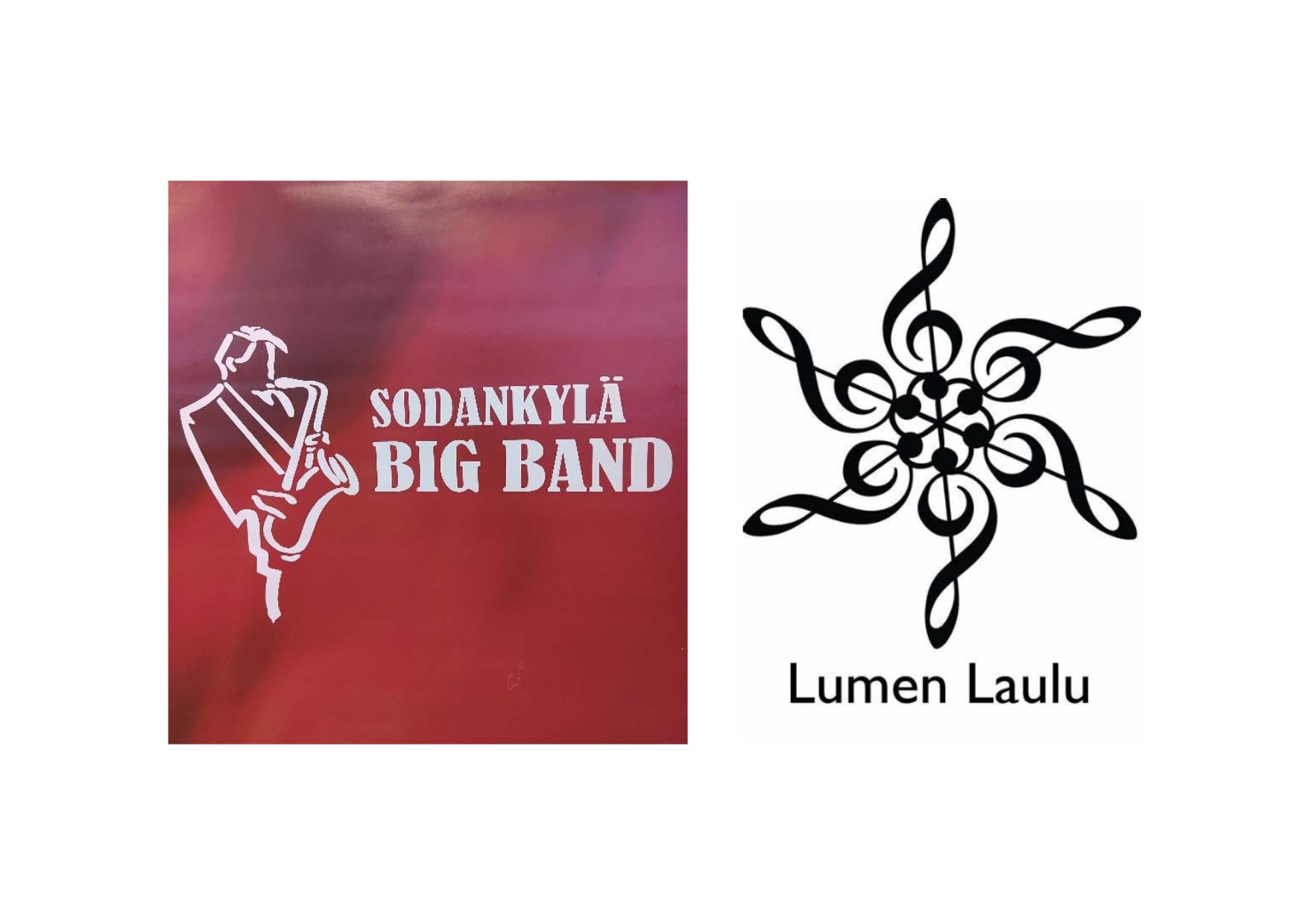 Sodankylä Big Band ja Lumen Laulu kuvassa logot