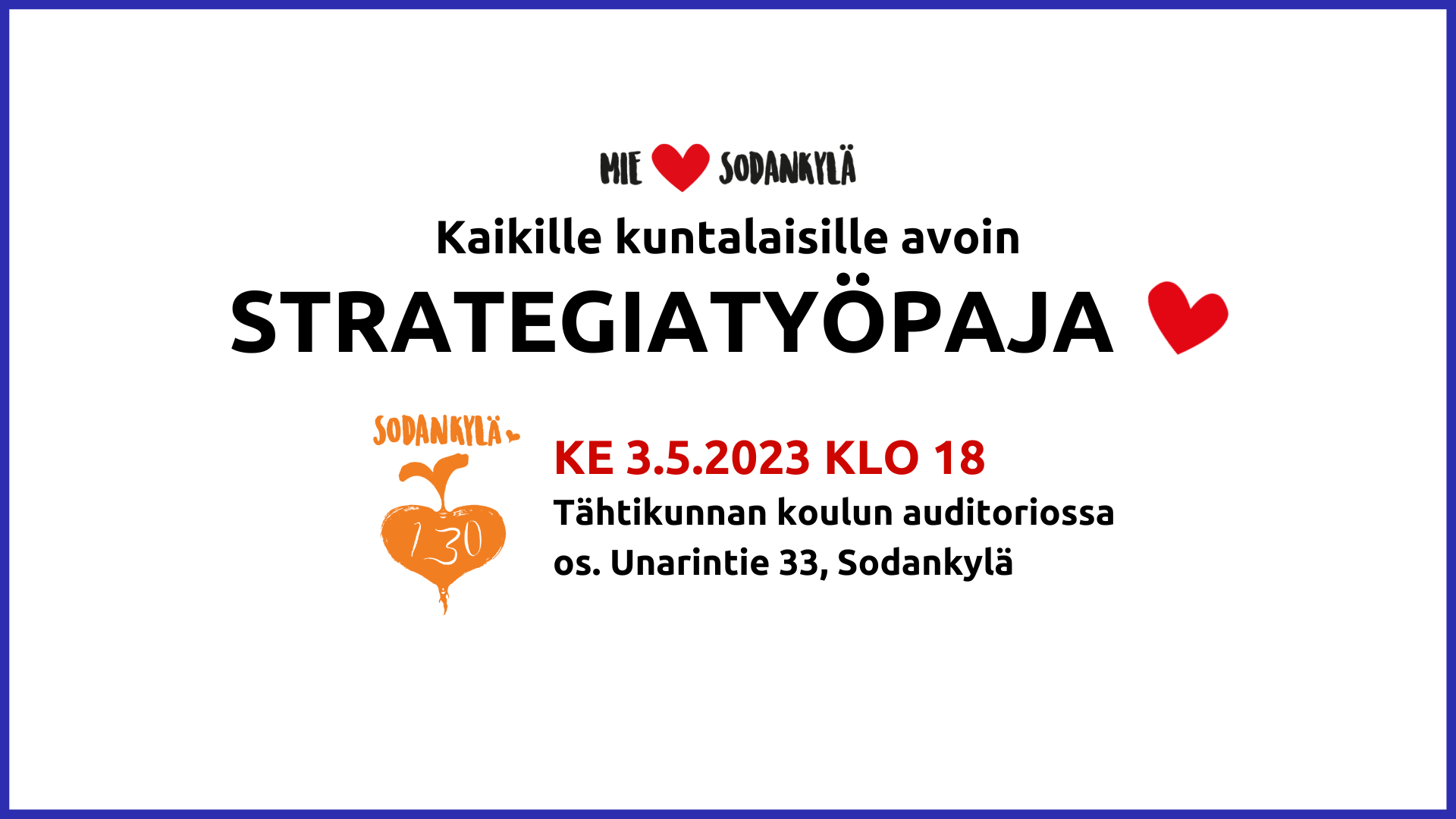 Strategiatyöpajan ilmoitus