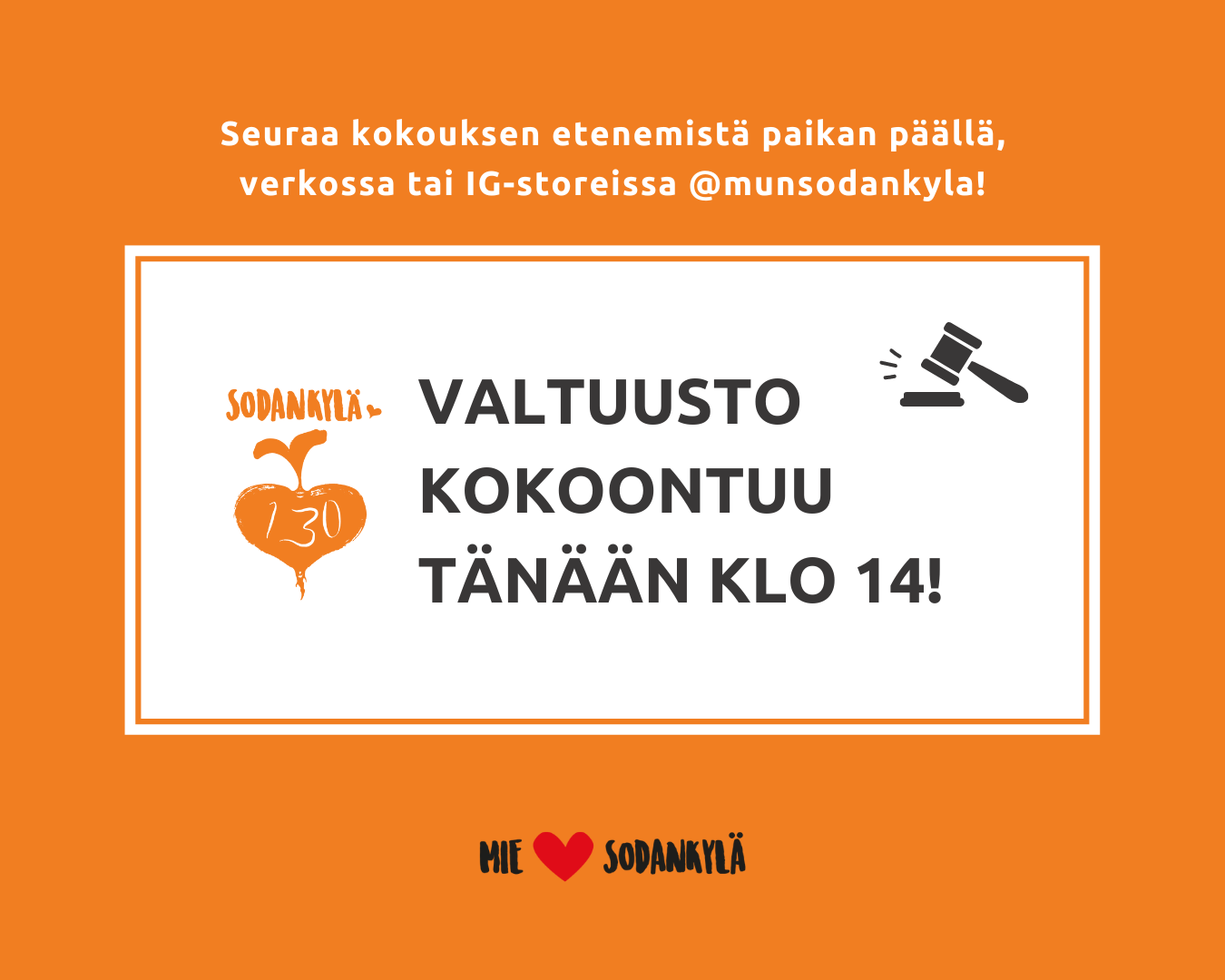 Valtuusto kokoontuu tänään FB