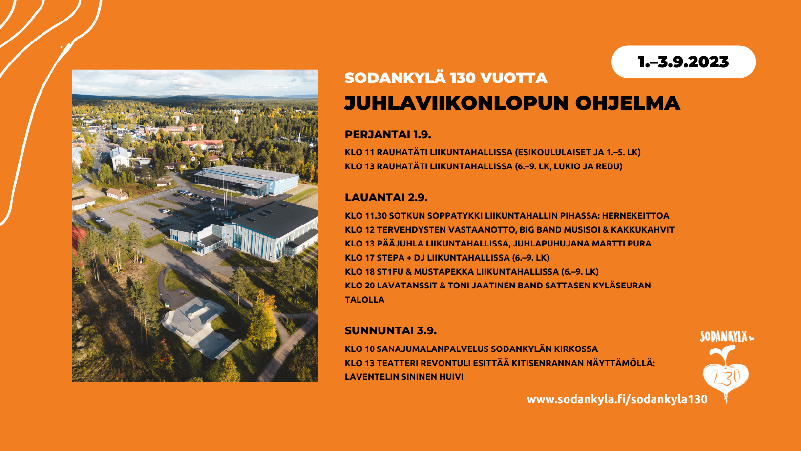 Juhlaviikonlopun FB-kansikuva ohjelma Päivitetty ohjelma