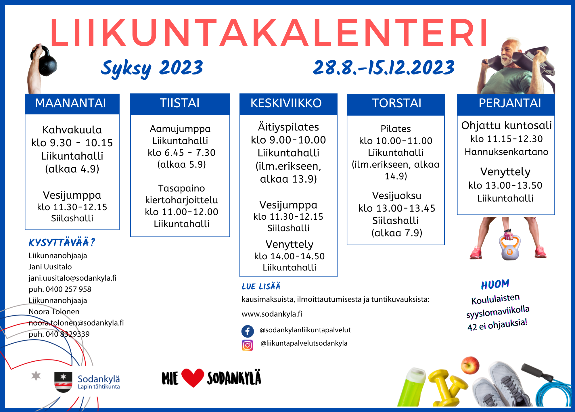 Liikuntakalenteri syksy 2023 Liikuntakalenteri syksy 2023