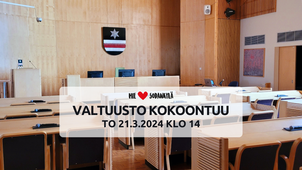 Valtuusto kokoontuu 21.3.2024 Valtuusto kokoontuu 21.3.2024