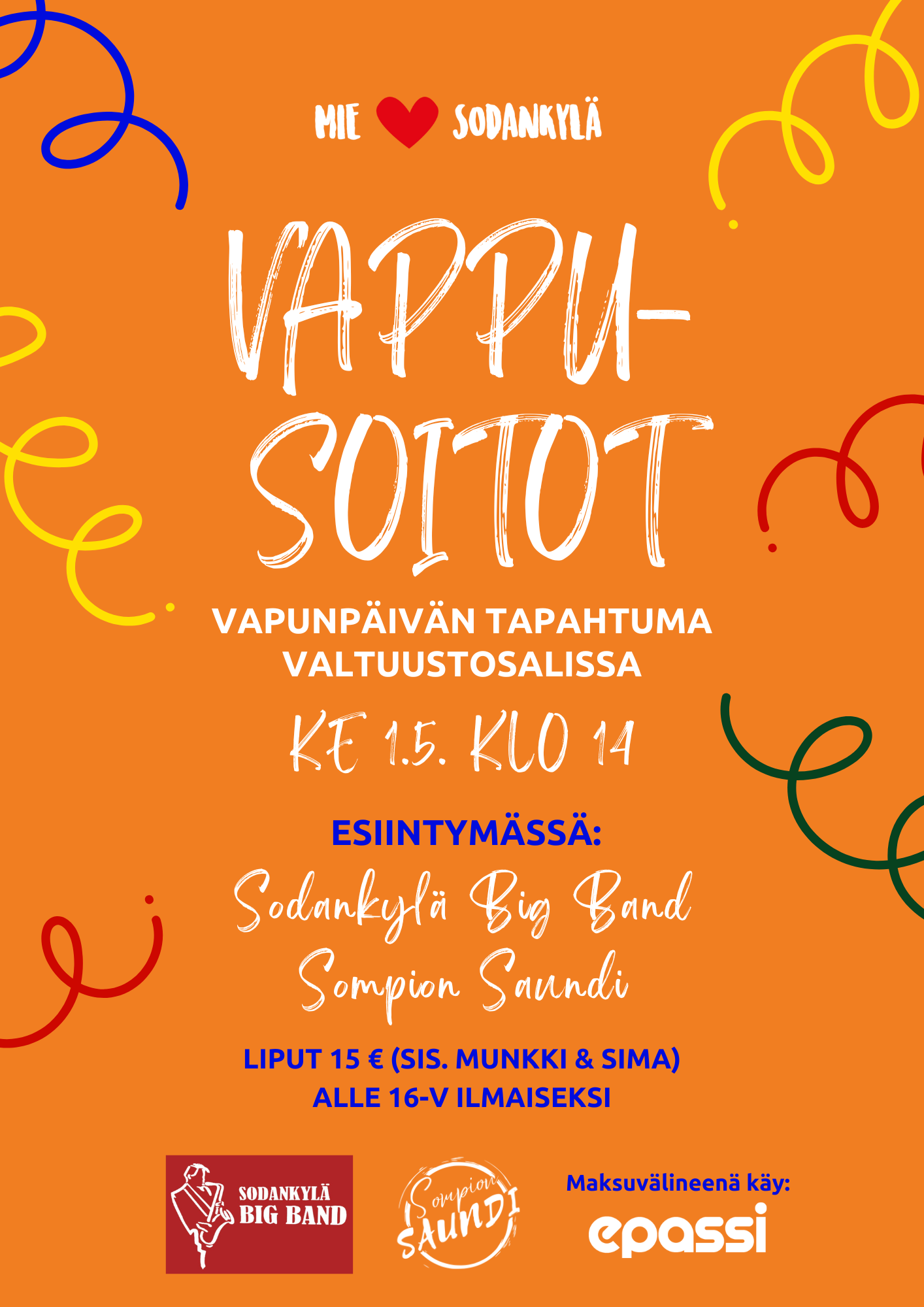 Vappusoitot A4-juliste kuvana Vappusoitot juliste