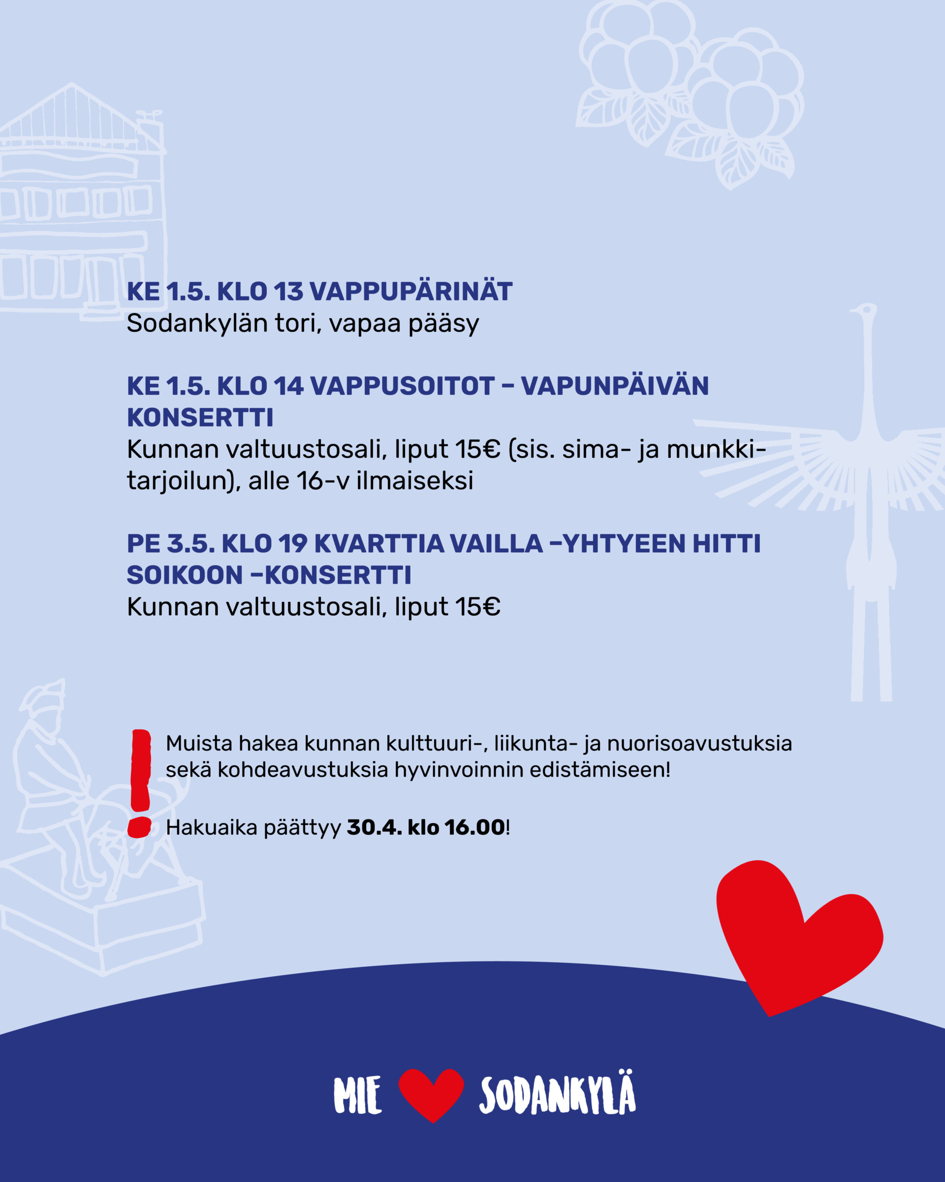 Sodankylän tapahtumia viikolla 18 Sodankylän tapahtumia viikolla 18