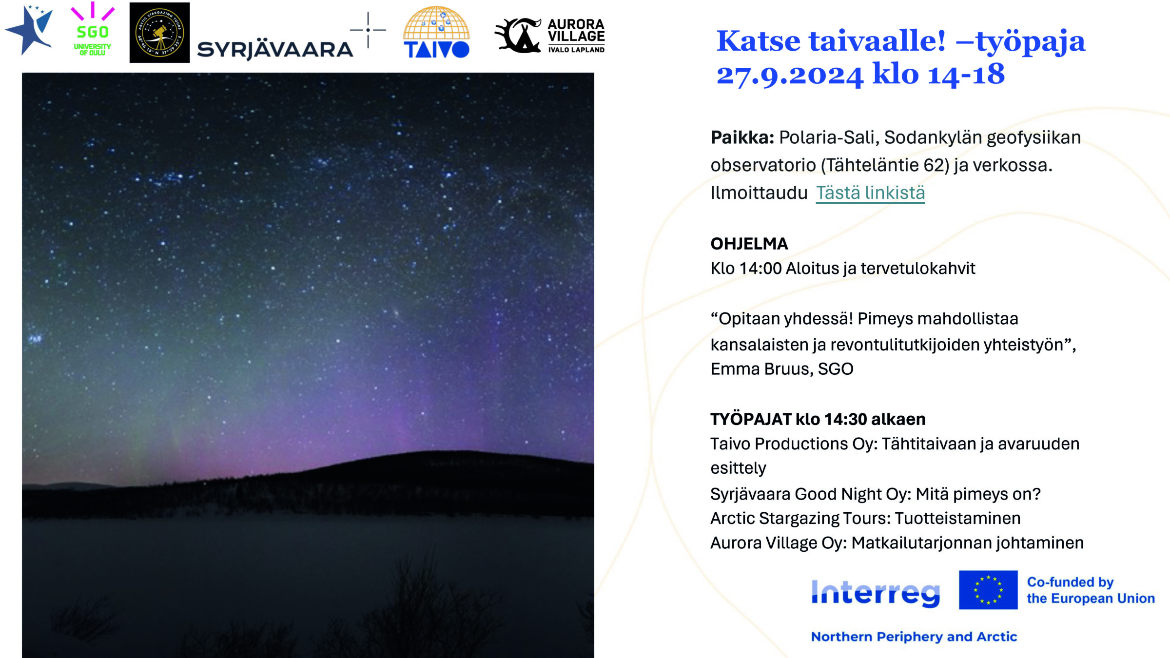 Katse taivaalle -työpaja 27.9._dia