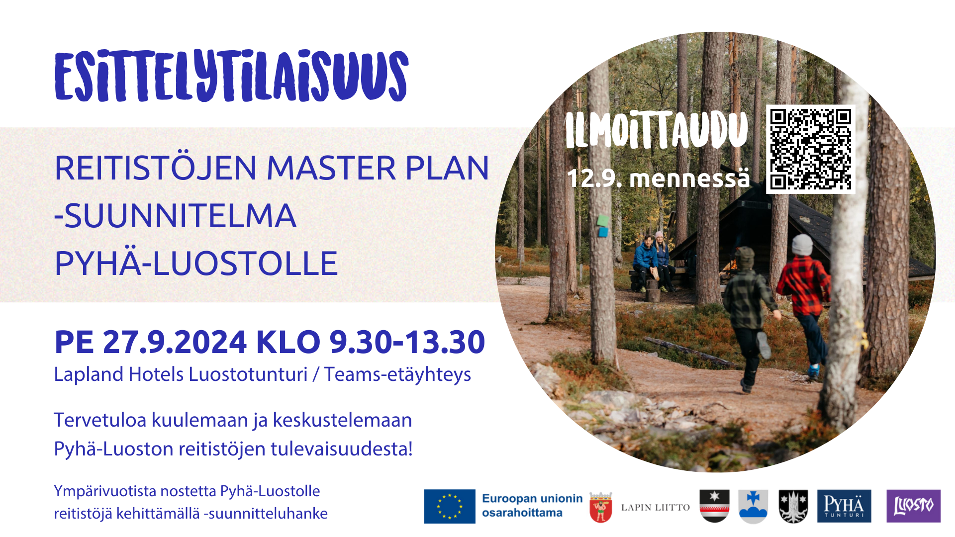 Master Plan esittelytilaisuus ilmoitus
