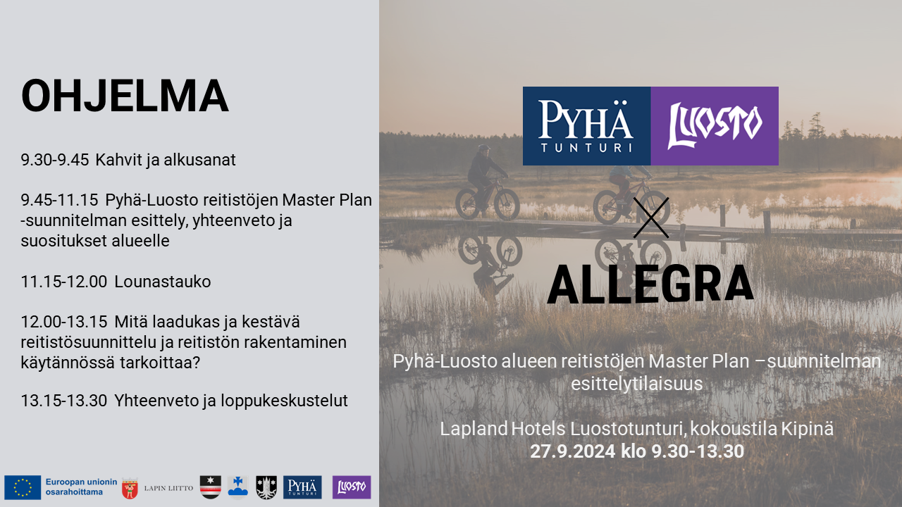 Master Plan esittelytilaisuus ohjelma