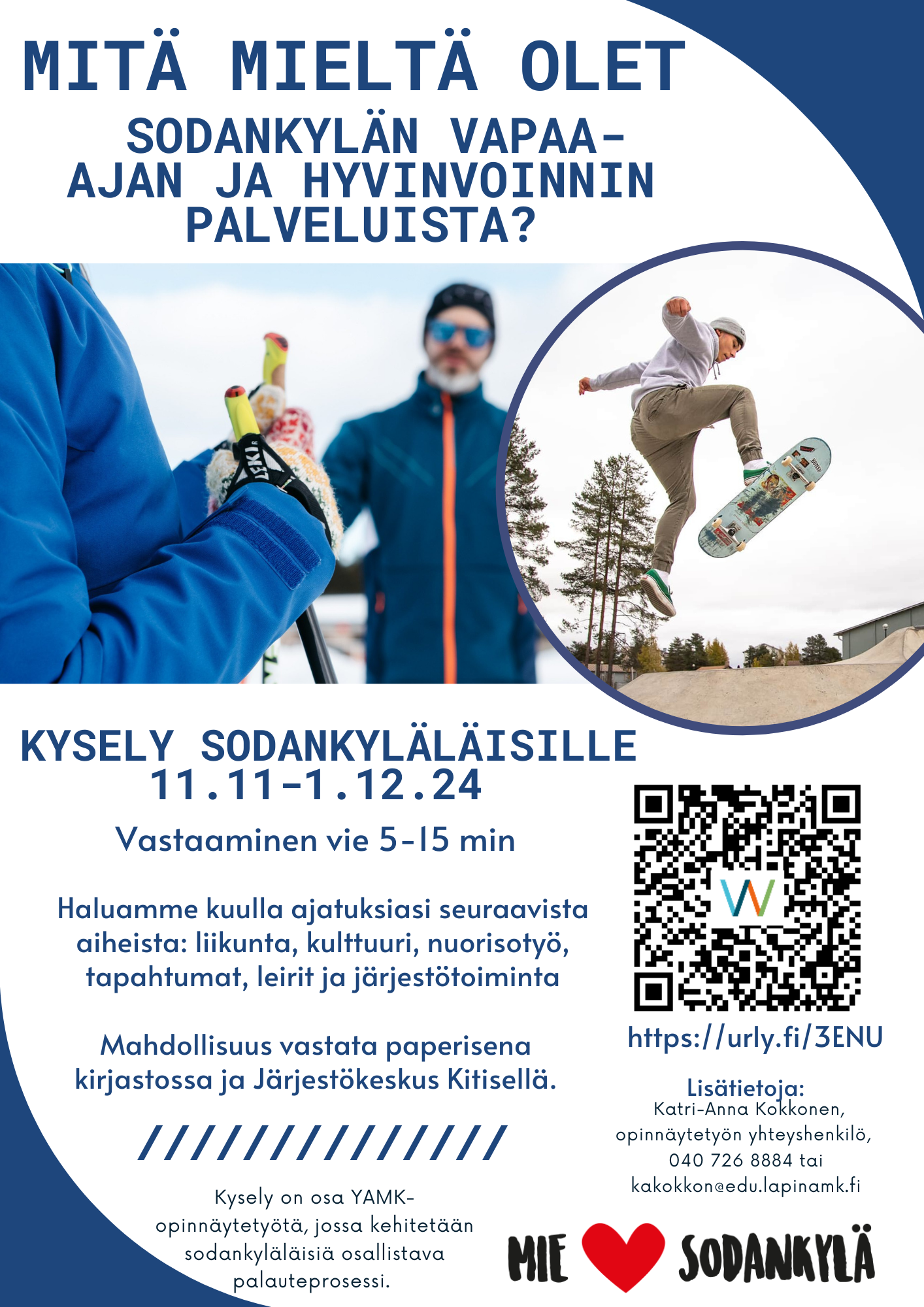 Hyvinvointikyselyn flaijeri Hyvinvointi- ja sivistyspalvelut kysely kuntalaisille syksy 2024