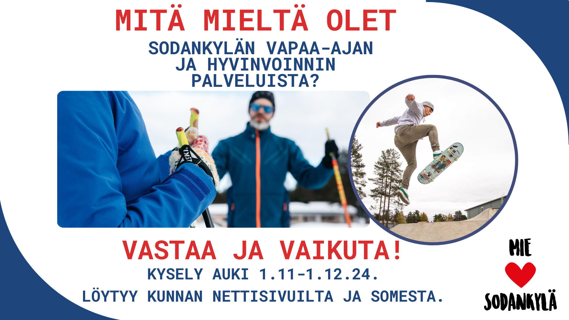 Näyttöön mainos Hyvinvointi- ja sivistyspalvelut kysely palveluista kuntalaisille syksy 2024