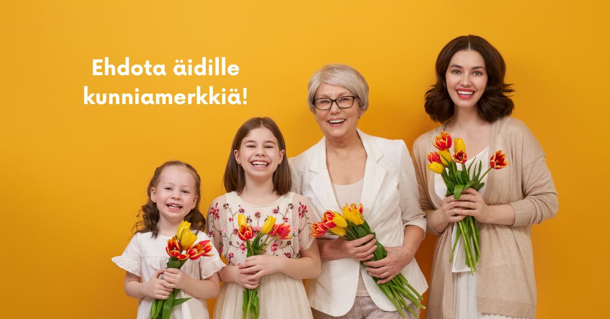 Ehdota äidillle kunniamerkkiä